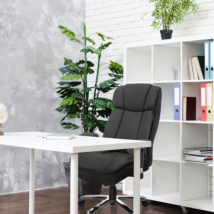 Надміцне крісло / офісне крісло BUILDER XXL I тканина темно-сірий hjh OFFICE