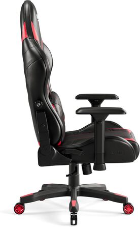 Ігрове крісло Diablo X-Ray King XL, ергономічне, штучна шкіра, чорний/червоний, 4D підлокітники, офісне, з перфорацією та гойданням