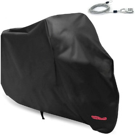 Чохол для мотоцикла Limirror, складаний, водонепроникний, для Harley-Davidson, Honda, Suzuki, захисна накидка для вулиці та приміщення, чорний, розмір L (220x95x110 см)