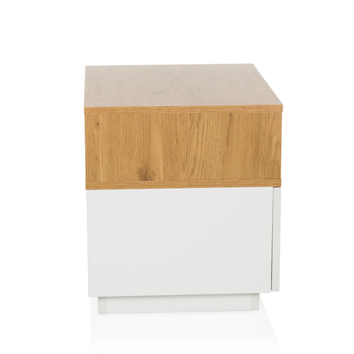 Приліжкова тумбочка MELMO 50x40x45 см білий/дуб hjh LIVING