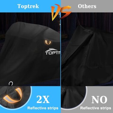 Водонепроникний чохол для мотоцикла XXL Toptrek, зимовий, з отвором для замка, для Harley-Davidson, Honda, Suzuki, Kawasaki, 245x105x125 см
