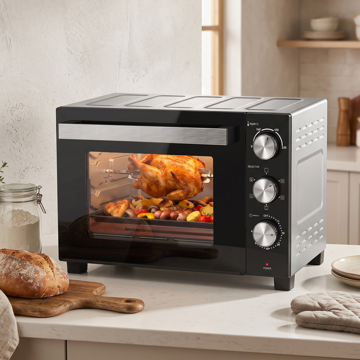 Міні-піч з конвекцією 36 л, регулювання температури 90–230 °C, 1500 Вт