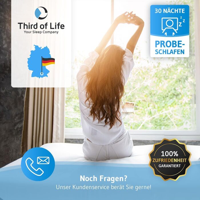 Ортопедична подушка для шиї Third of Life Liora, 48x37x10,5 см, з Memory Foam, для тих, хто спить на боці, біла, з антиалергенним покриттям