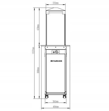 Обігрівач-парасоль MultiGarden, 154 см, 8 кВт