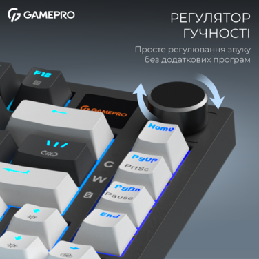 Бездротова механічна клавіатура GamePro Asgard Valhalla Pro (MK160B-D-Pro) 75% Rainy switches
