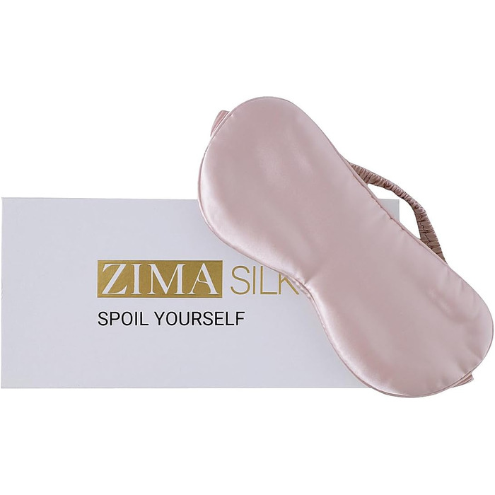 Шовкова маска для сну ZIMASILK з натурального шовку (22 момме), золота, екстра-м'яка, з регульованою шовковою резинкою