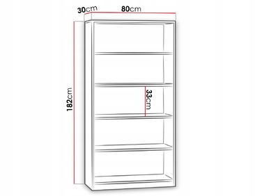 Стелаж Matkam 80 x 30 x 182 см, білий