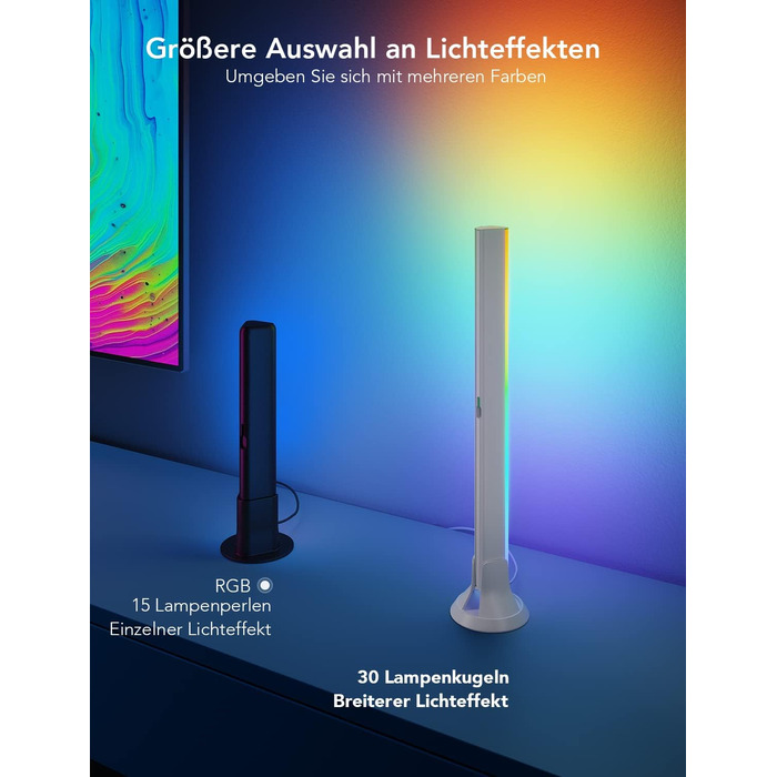 Розумна підсвітка для телевізора Govee RGBIC LED TV Lightbars з подвійними світлодіодами, для ТВ 45-70 дюймів, білий
