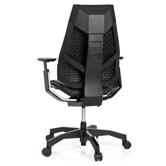 Офісне крісло GENIDIA BLACK з екошкіри, чорне hjh OFFICE