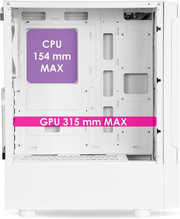 Корпус для ПК EMPIRE GAMING Sapphire ARGB середній Tower ATX/mATX/ITX, білий, з бічною панеллю із загартованого скла, 3 ARGB вентилятори 120 мм, MB Sync