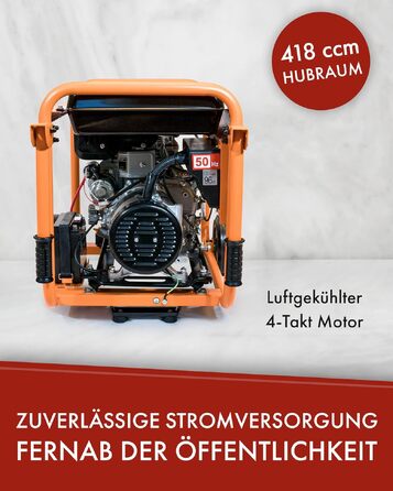 Дизельний генератор KnappWulf KW5500-3 5000 Вт (5 кВт) з розетками 230В/400В/12В, датчиком рівня масла та колесами