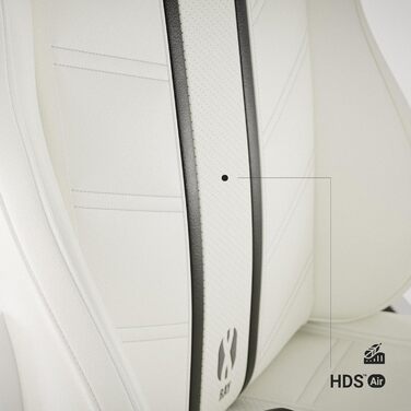 Ігрове крісло Diablo X-Ray King XL, біло-чорне, екошкіра, ергономічне, 4D підлокітники, офісне, з перфорацією та гойданням