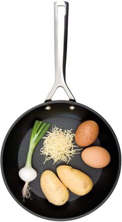 Сковорода Le Creuset антипригарна алюмінієва, 28 см, для всіх типів плит, включно з індукцією, антрацит/срібло