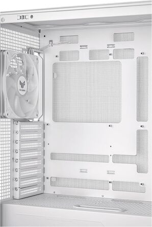 Ігровий корпус ASUS TUF GT302 ARGB білий, Mid-Tower ATX, 4x140 мм ARGB вентилятори, змінні бокові панелі, підтримка ATX материнських плат із прихованими роз'ємами, сітчаста фронтальна панель