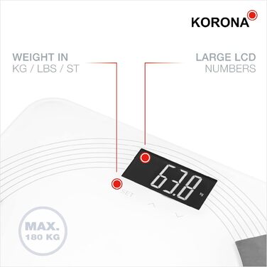 Діагностичні ваги Korona DEBBY 73510 з аналізом жиру, води, м’язової маси, BMI, до 180 кг