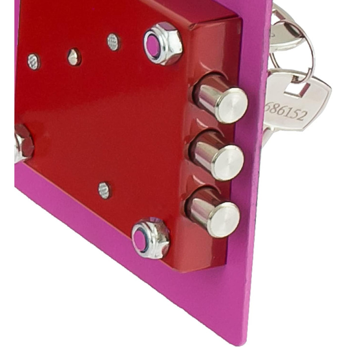 Сейф HMF 49216-15 малий меблевий з ключем, рожевий, 23x17x17 см