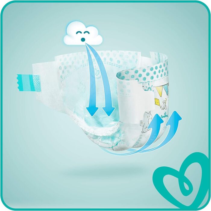 Підгузки Pampers Baby-Dry Нічні, розмір 7 (15+ кг), 186 шт, Mega Pack на 1 місяць, до 12 годин сухості, противитікання