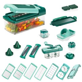 Набір ніжів та подрібнювач Genius Nicer Dicer Fusion Smart 28 предметів для овочів та фруктів