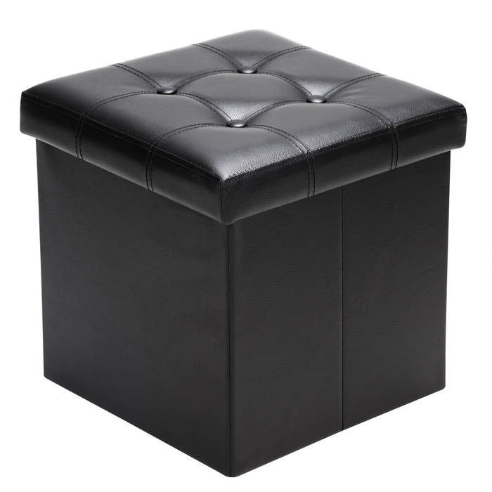Оббитий пуф Wide Decor, чорний