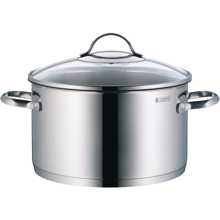 Каструля WMF Provence Plus 16 см зі скляною кришкою, 2 л, сталь Cromargan, для індукційних плит