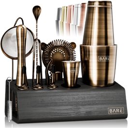 Набір для коктейлів Mixology Barkeeper-Set 14 предметів, Бостонський шейкер 0.8л, матовий латунь (BKB3)