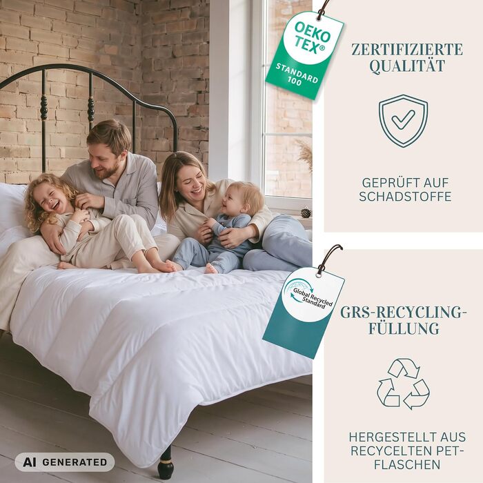 Всесезонна ковдра FAM Home 135x200 см, гіпоалергенна та придатна для прання