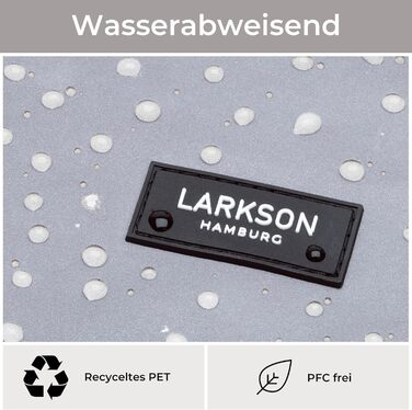 Велосипедна сумка-рюкзак LARKSON Tammo 2 в 1 для багажника, чорна, водовідштовхувальна, з відбивачами, поліестер, унісекс