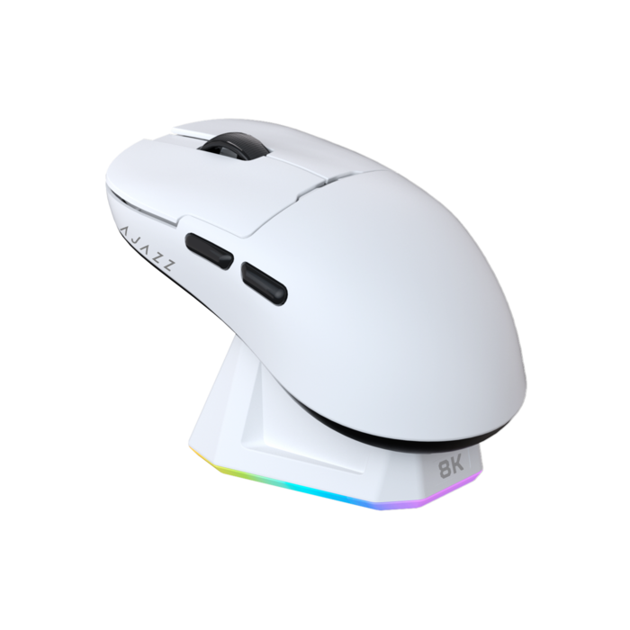 Ігрова бездротова миша Ajazz  AJ159PRO -3 Mod-White-3395-8K Charging Dock