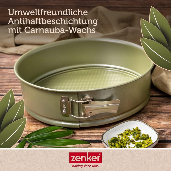 Форма для випікання Zenker Green Vision 26 см з високим бортиком, екологічна, з веганським антипригарним покриттям