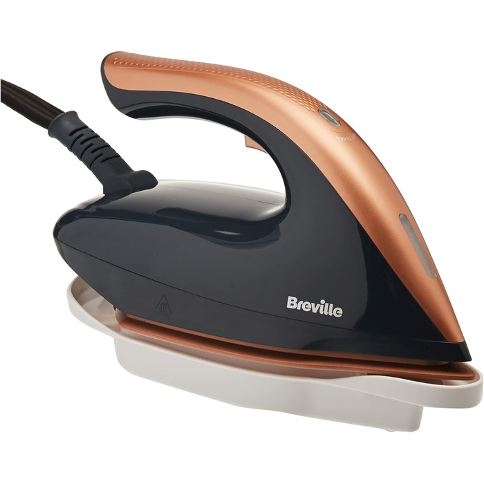 Парова праска-станція Breville PressXpress soleTEMP 2600 Вт, постійна подача пари 115 г/хв, багатонаправлена підошва, знімний резервуар 1,7 л, сіра з рожевим золотом