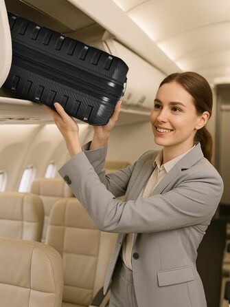 Набір валіз Smartbox Hartschalen Edition 01: 3 валізи, розширюються, з TSA-замком та відділенням для ноутбука (Чорний)