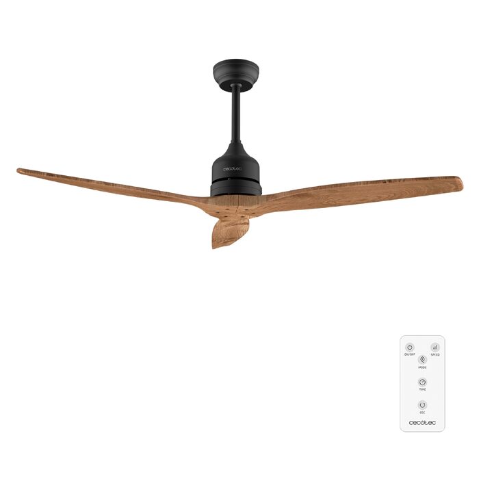 Вентилятор стельовий Cecotec EnergySilence Aero 5270 DarkWood DC 40W 132 см з пультом, таймером, 6 швидкостей, для літа/зими, регульована висота