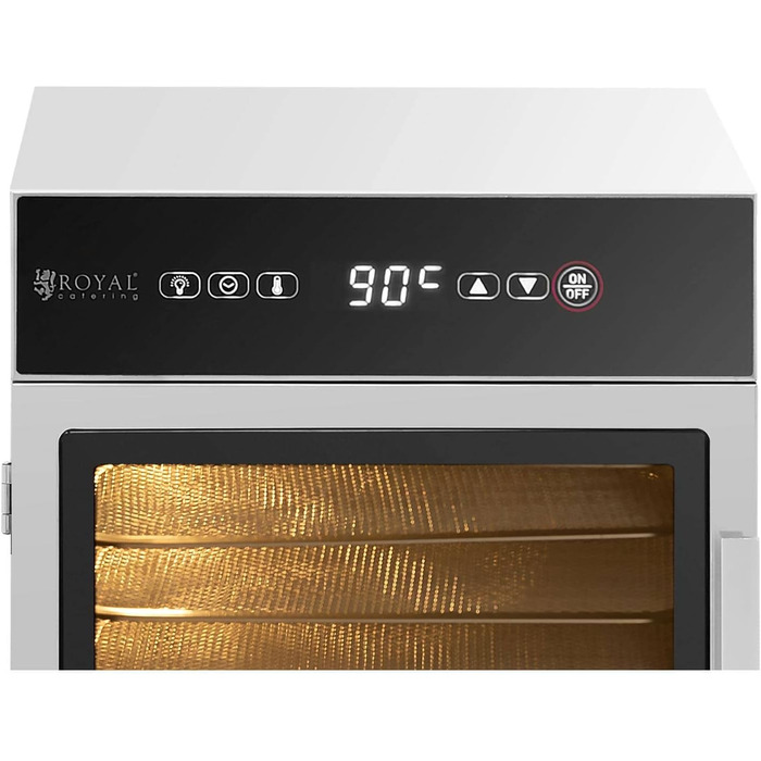 Дегідратор для фруктів Royal Catering RCDA-500/15S, 500 Вт, 6 лотків, нержавіюча сталь