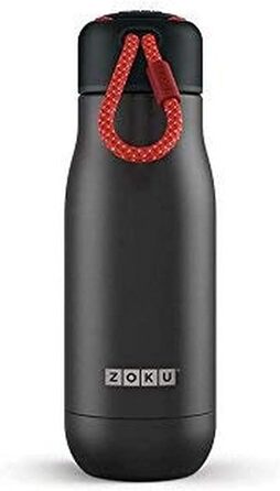 Термос-бутилка Zoku 350 мл, нержавіюча сталь, чорна