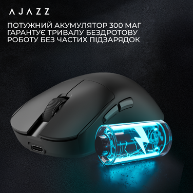 Бездротова миша Ajazz x Nacodex NJ08 MC Black (NJ08-MC-B)