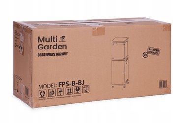 Газовий обігрівач MultiGarden 13 кВт, сталевий зі склом, 136 см