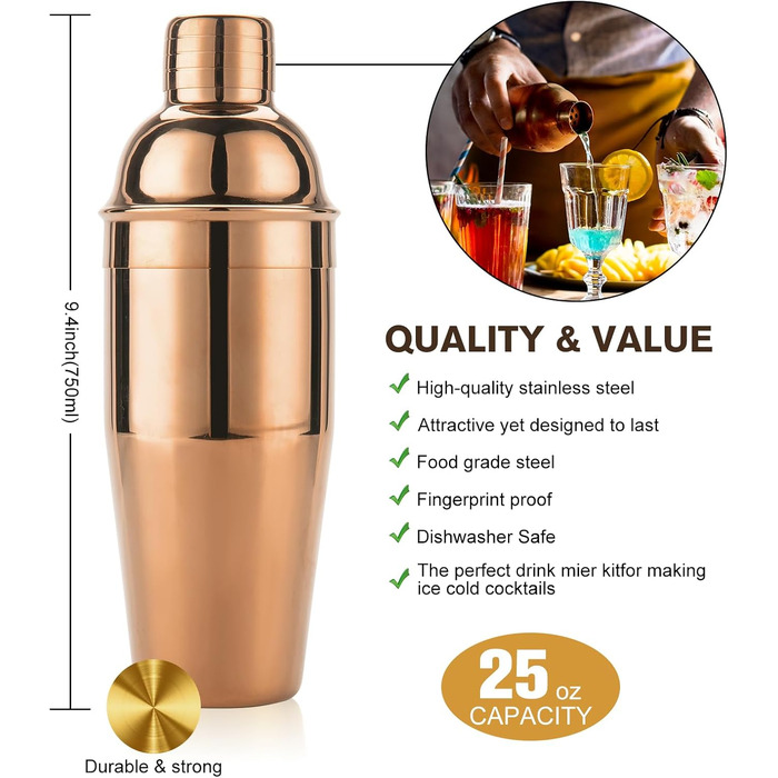 Професійний набір для коктейлів KINGROW Mixology — 29 предметів барного інвентарю з акриловою підставкою для дому, бару та вечірок
