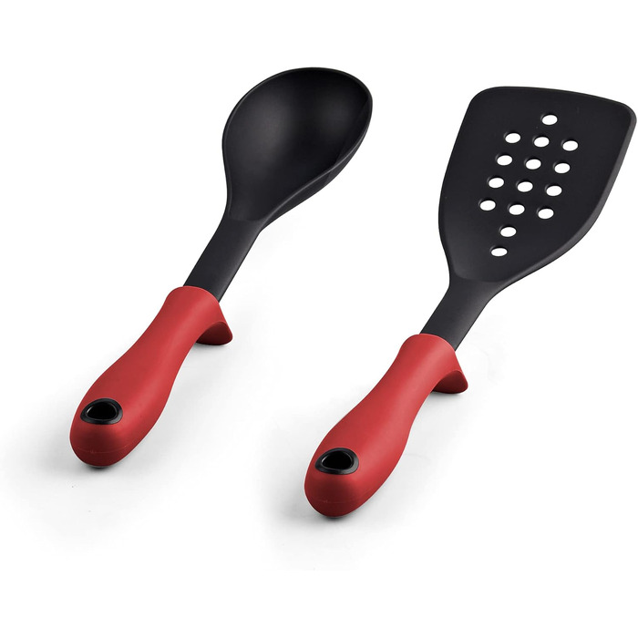 Набір посуду Cook N Home з антипригарним покриттям та прохолодними ручками, мармуровий червоний колір