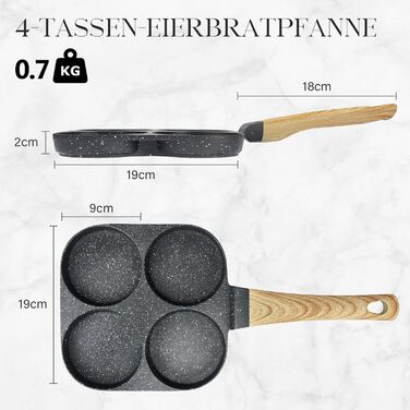 Пан для яєць Тамаґоякі, 18x13 см, з антипригарним покриттям, з Японії, сірий, 4 отвори