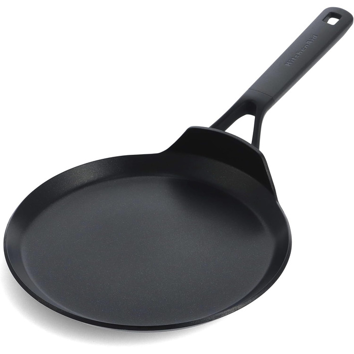 Сковорода KitchenAid Classic Forged для млинців (24 см), з антипригарним покриттям, індукційна, для духовки, чорна