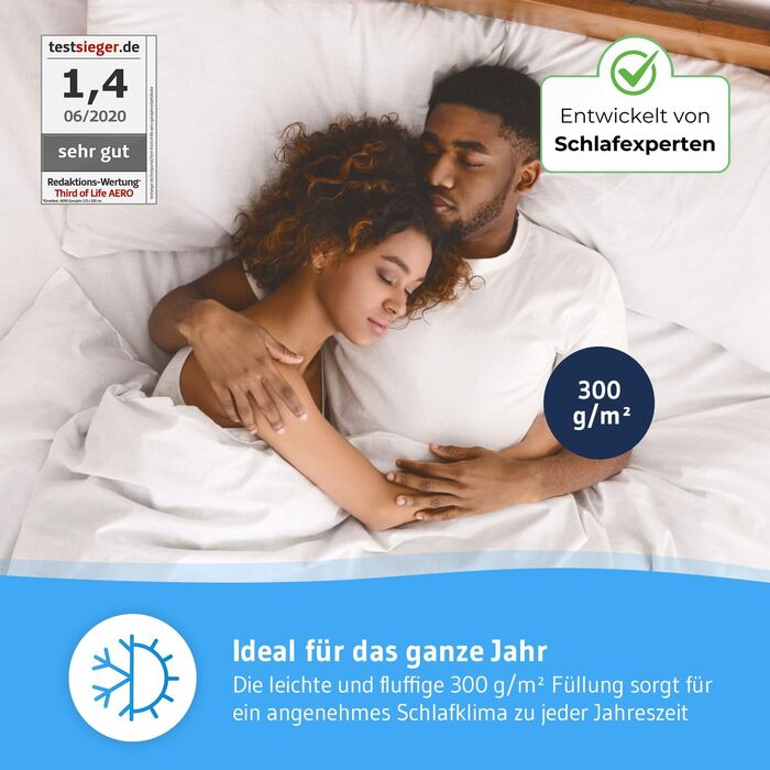 Всесезонна ковдра Third of Life OptiSleep® 135x200 см для комфортного сну