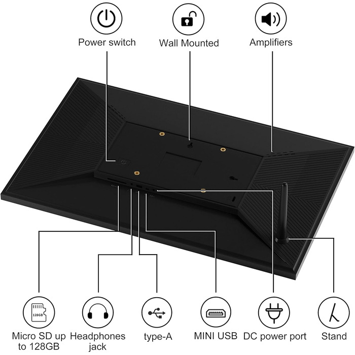 Frameo WiFi Цифровий фоторамка, 32GB, сенсорний екран, Smart Cloud, автоповорот, подарунок (15.6 дюйми)