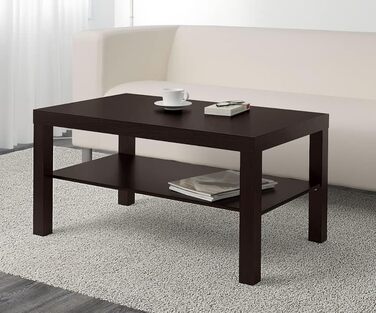 Журнальний стіл IKEA Lack чорний/коричневий 90x55 см, дерев'яний, для вітальні