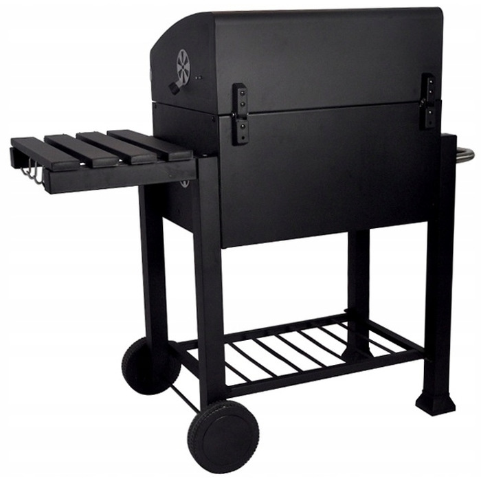 Великий вугільний гриль для саду з кришкою, решітка 57 x 43 см, BBQ для вугілля та брикетів