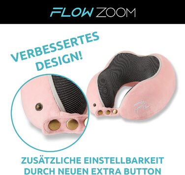 Дитяча подушка для шиї FLOWZOOM для авто, поїзда, літака, м'який чохол, рожева