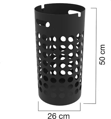 Підставка для парасольок Unilux Slim 26x50 см, метал і пластик, чорна