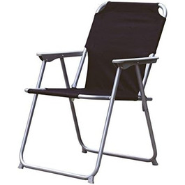 Складаний стілець Piccolo чорний для кемпінгу і саду, класичний розкладний стілець для риболовлі та відпочинку