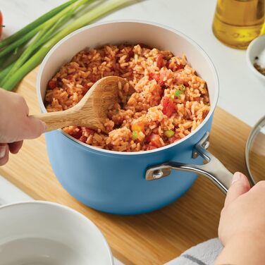 Набір посуду KitchenAid Harteloxierte керамічний антипригарний 9 предметів (Синій оксамит, 2.9 л)