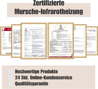Інфрачервовий нагрівач для стін Mursche 450W з термостатом, пультом дистанційного керування та Wi-Fi, електрообігрівач для дому, енергозберігаючий, з можливістю настінного монтажу