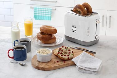 Тостер Kenwood kMix TCX751WH - 2 відділення, 900 Вт, Білий - Електричний тостер для дому